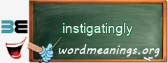 WordMeaning blackboard for instigatingly